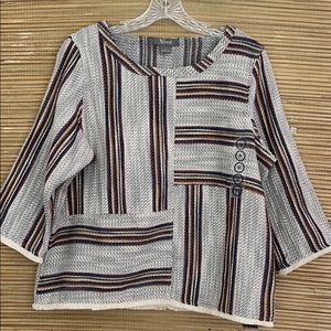 Natural Reflections tunic Tweed stripes